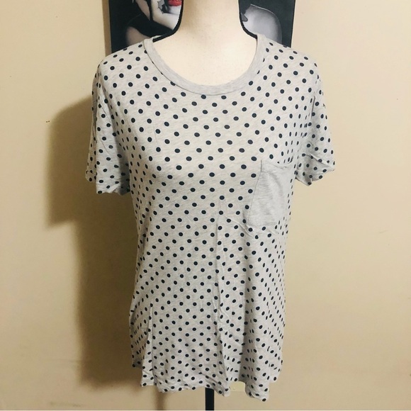 French Connection Polka Dot Pocket Tee - Picture 3 of 7